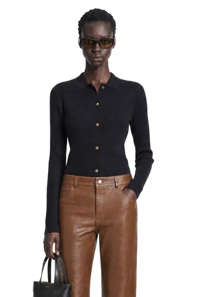 Max Mara Woollen Yarn Fitted Cardigan In Blue