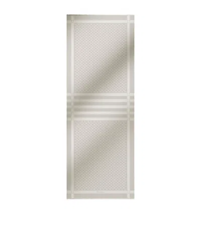 Max Mara Wool-silk Monogram Stole Scarf In Neutral