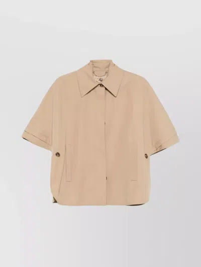 Max Mara Word Of Sand Boxy Jacket In Brown
