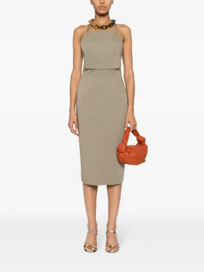 Max Mara Workwear Mid-dress In Green