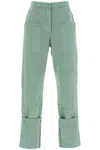 Max Mara High Waist Straight Leg Pants In Green