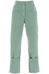 Max Mara High Waist Straight Leg Pants In Green
