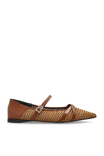 Max Mara Woven Ballet Flats Wovenflat In Brown