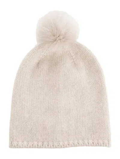 Pre-owned Max Mara Woven Beanie Hat In Neutrals