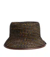 Max Mara Woven Bucket Hat In Black