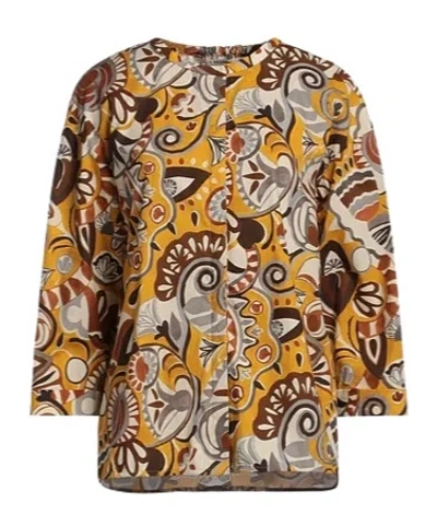 Max Mara Woven Elastic Shirt In Multi