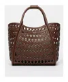 Max Mara Marine S Weave Bag In Dark Brown