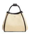 Max Mara Extra Small Raffia Marine Top-handle Bag In White