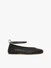 MAX MARA WOVEN NAPPA LEATHER BALLET FLATS