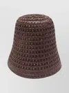 Max Mara Woven Wide Brim Hat For Summer In Brown
