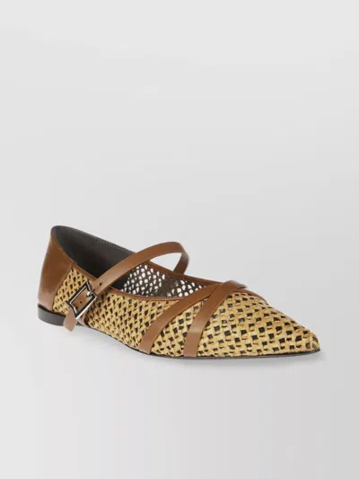 Max Mara Wovenflat Mary Jane Ballerina Rafia