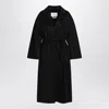 Max Mara Wrap Coat In Black Cashmere