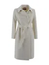 Max Mara Wrap Coat In White