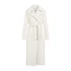 Max Mara White Alpaca Fragore Orsetto Biver Coat In White