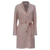 Max Mara Wrap Coat With Pockets In Pink Wool In Pink