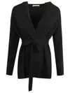 Max Mara Wrap Design Black Sweater In Black
