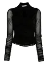 Max Mara Wrap Silhouette Black Viscose Top In Black