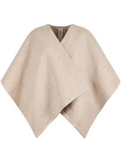 Max Mara Wrap Silhouette Coat In Soft Alpaca Blend In Neutral