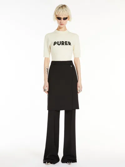 Max Mara Wrap Skirt In Black
