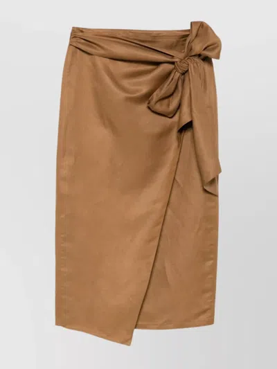 MAX MARA WRAP SKIRT MIDI BOW DETAIL