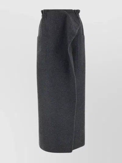 MAX MARA WRAP SKIRT WITH SIDE POCKETS AND ELASTIC WAISTBAND