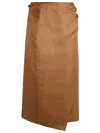 Max Mara Wrap-style Skirt With Tied Waist In Brown