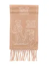 Max Mara Fringed Scarf In Brown