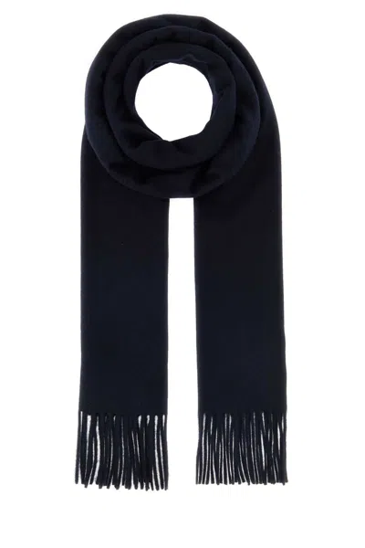Max Mara Navy Blue Solid Scarf