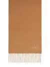 Max Mara Monogram Embroidered Cashmere Stole In Brown