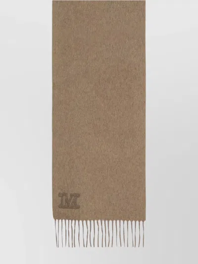 Max Mara 'wsdalia' Cashmere Scarf Fringed Edges