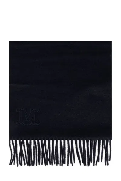 Max Mara Wsdalia Fringed Scarf In Black