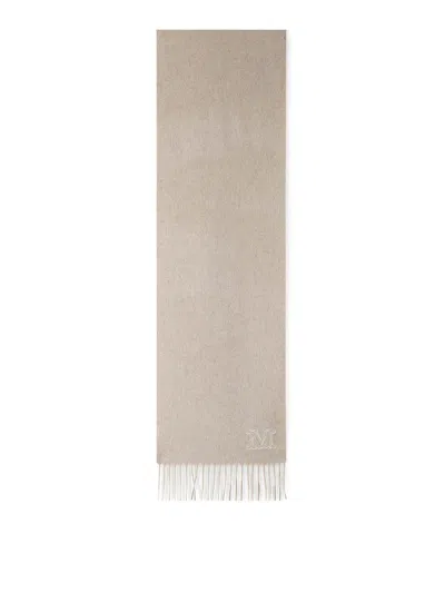 Max Mara Wsdalia Sand Cashmere Scarf In Brown