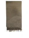 Max Mara Stylish Edges Fringed Scarf In Brown