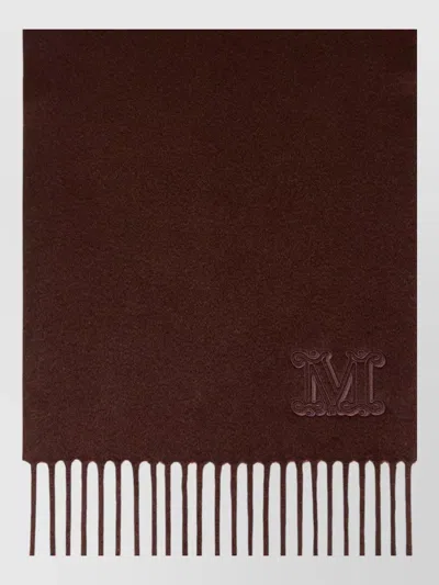 Max Mara Wsdalia Scarf Fringe Detail Soft Texture In Burgundy