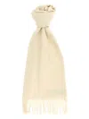 Max Mara White Logo Scarf In Neutral