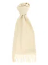 Max Mara White Logo Scarf In Neutral