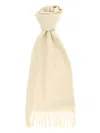 Max Mara White Logo Scarf In Neutral