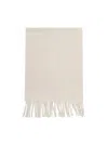 Max Mara White Logo Scarf In Multi