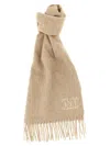 Max Mara Cashmere Stole With Embroidery In Brown