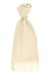 Max Mara White Logo Scarf In White