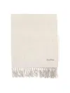 Max Mara Embroidered Hem Fringe Scarf For Women