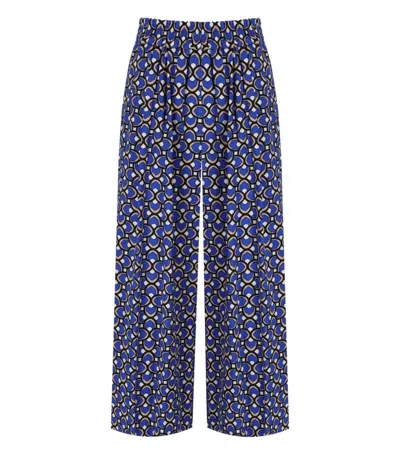 Max Mara X Weekend Virgin Blue Cropped Trousers