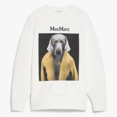 Max Mara X William Wegman Bacco Sweater In Neutral