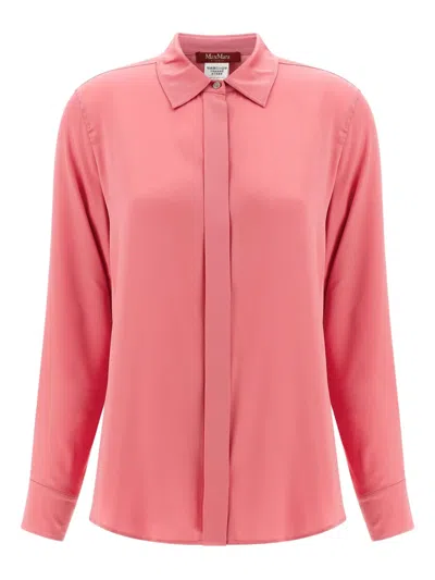 Max Mara Studio Xero Long-sleeved Shirt In Pink