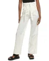 Max Mara Cotton And Silk Blend Trousers In White
