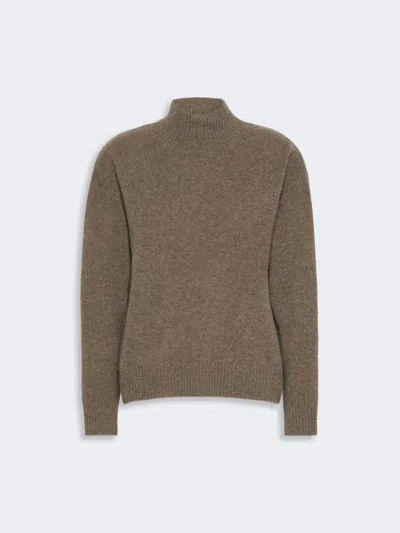 Max Mara Yak Yarn Polo-neck Sweater In Brown