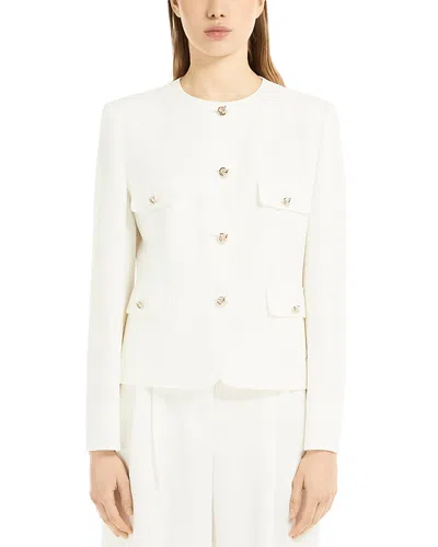 Max Mara Yana Crop Jacket In White