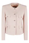 Max Mara Studio Jacket Woman Blush Pink In Make Up Nude