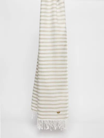 Max Mara Yarn-dyed Cotton Stole In White