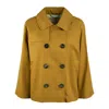 Max Mara Yellow Crop Trench Coat In Drip-proof Cotton And Linen In Yellow